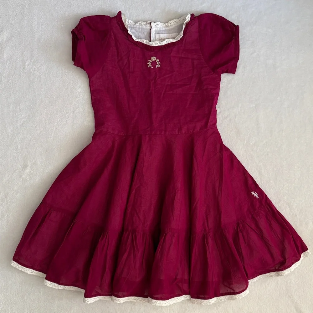 {WDW} Well Dressed Wolf | Berry Emily Dress Cotton Embroidered Heirloom (12) - Picture 14 of 14
